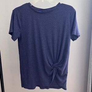 Apt. 9 Women’s Sparkle Tie-Front Stretch Tee – Blue Purple Short Sleeve Top